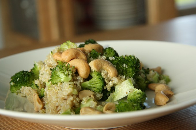 A salad to match the spring greens Broccoli quinoa salad