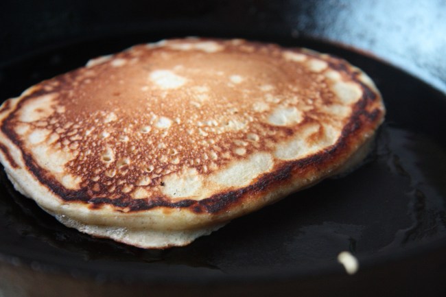 pancakes frying