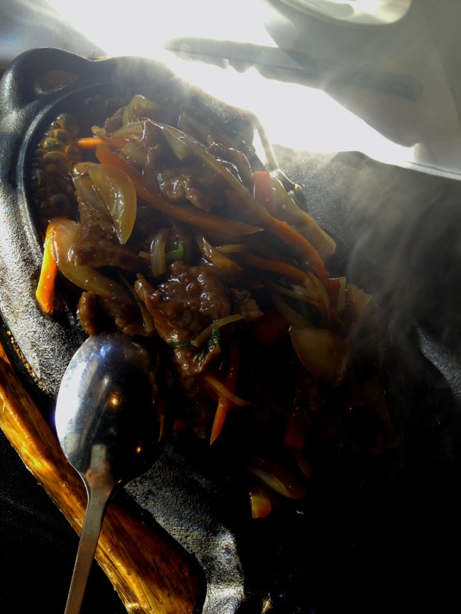 beef in a fresh ginger sauce