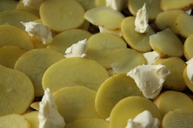 cream cheese dollops