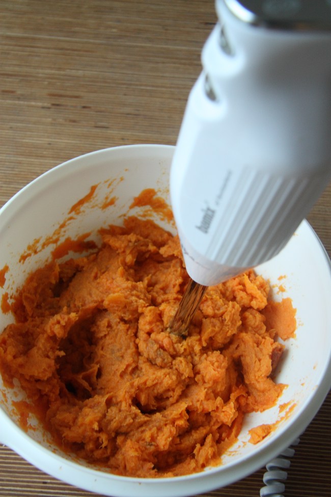 mashed sweet potato