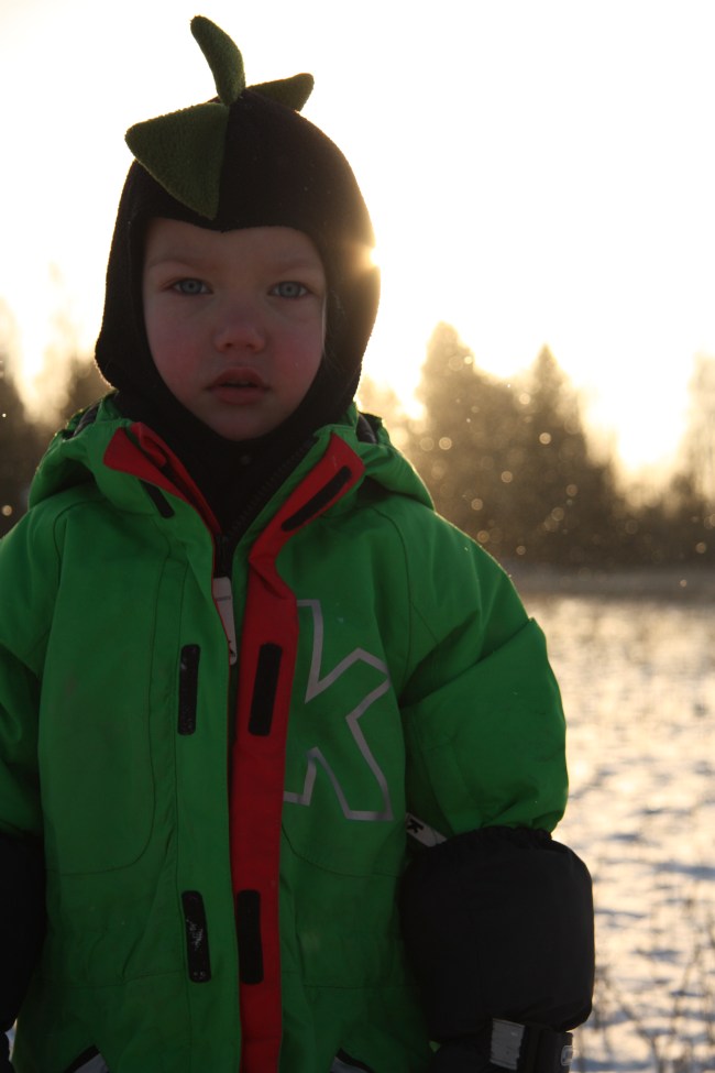 bella in the winter sun