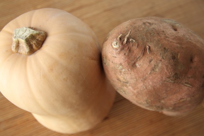 butternut squash and sweet potato