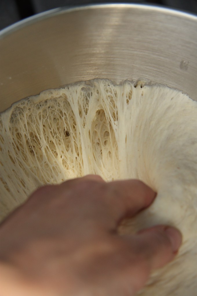 proved fougasse dough