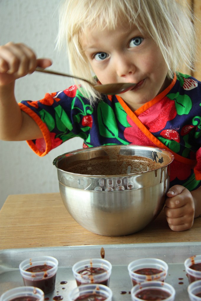 tasting raw chocolate