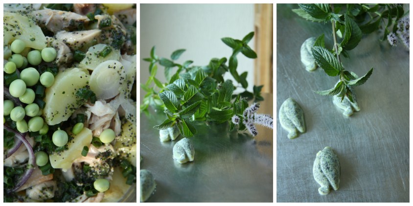 mint pesto Collage