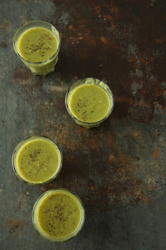 fresh asparagus and pea soup