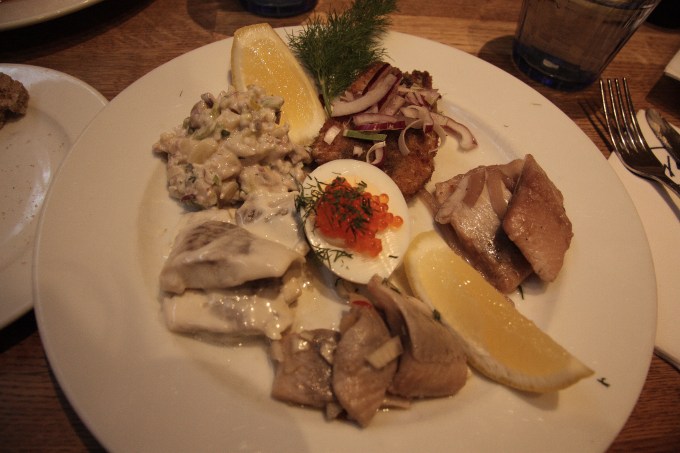 plate of pickled herring