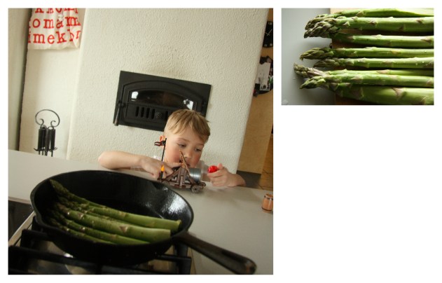 sautéing asparagus in coconut oil