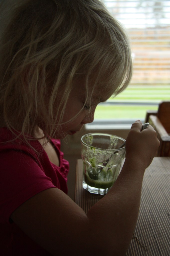 enjoying green smoothies