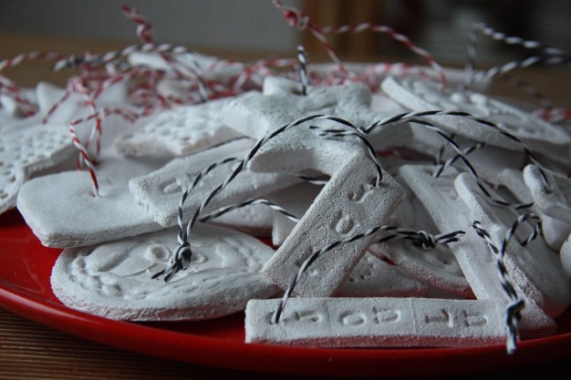 christmas ornaments made with salt dough