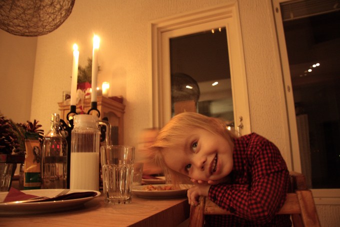 Hugo waiting for dinner