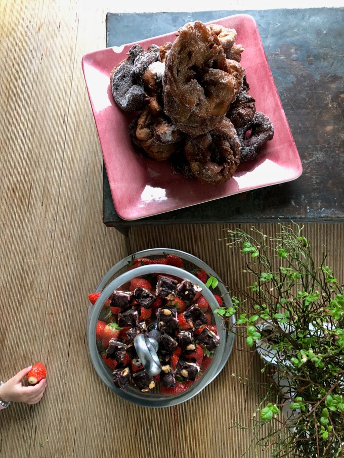 may day donuts and strawberries